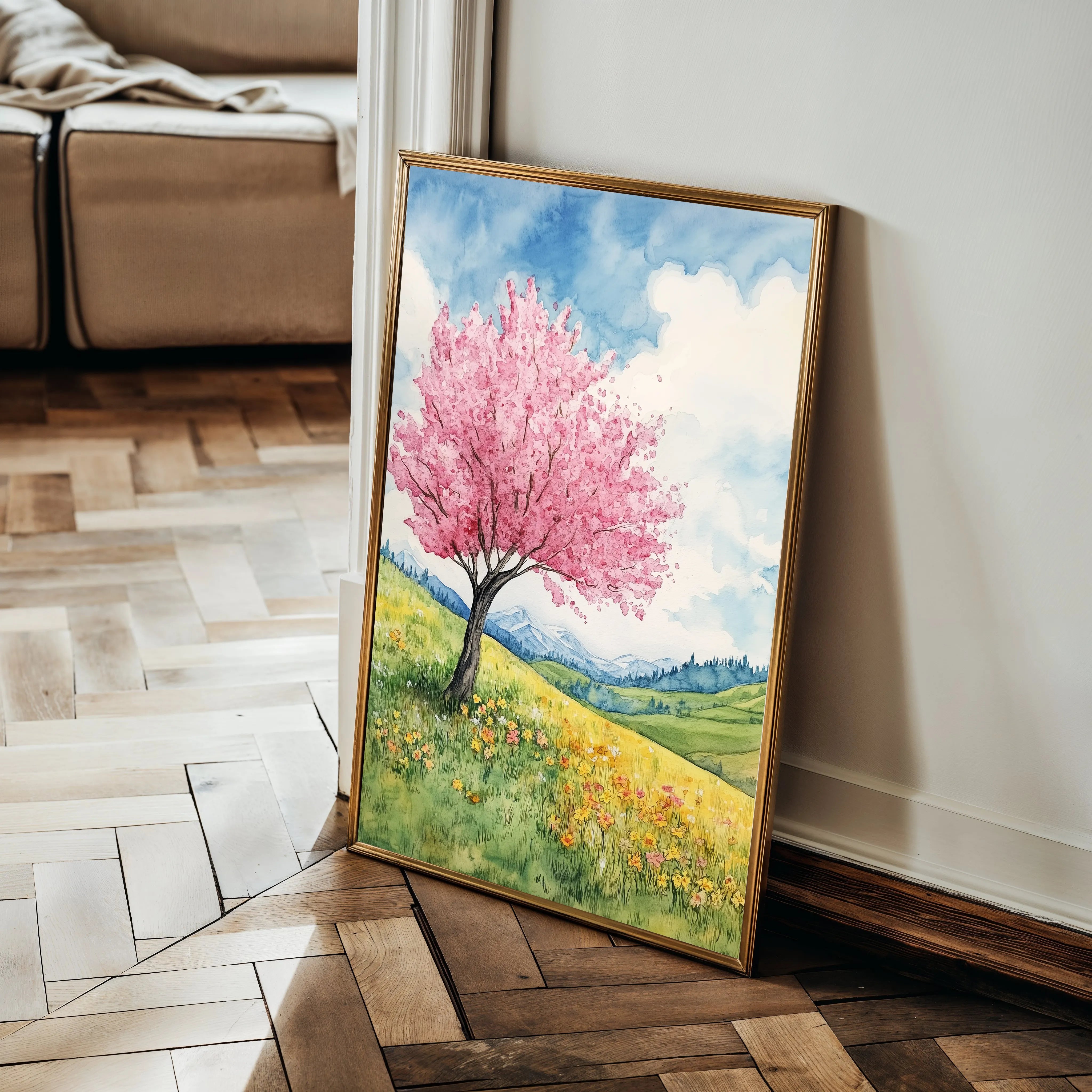 Landscape 321 Canvas Art 60 x 40 cm / Black