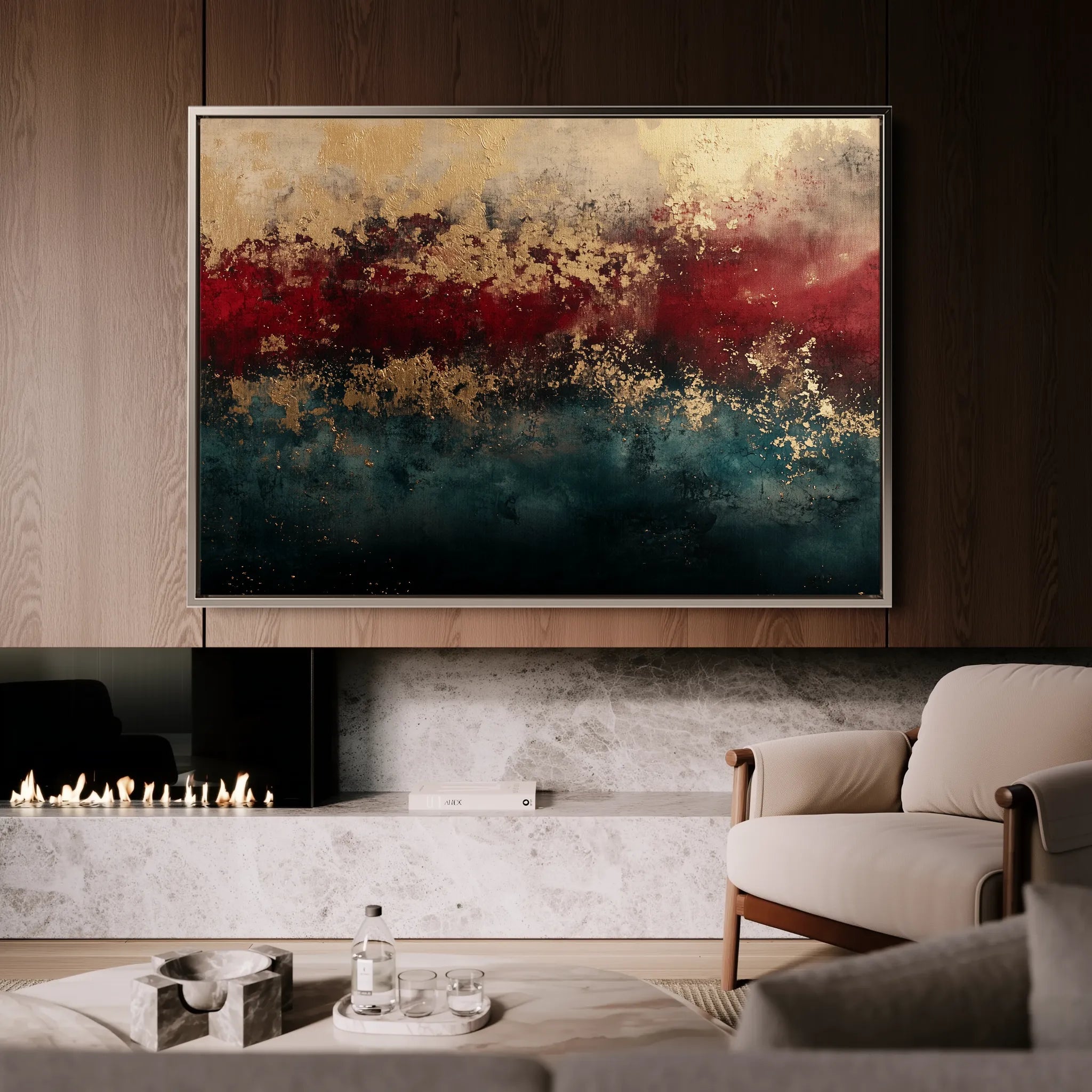 Abstract 322 Canvas Art 60 x 40 cm / Black