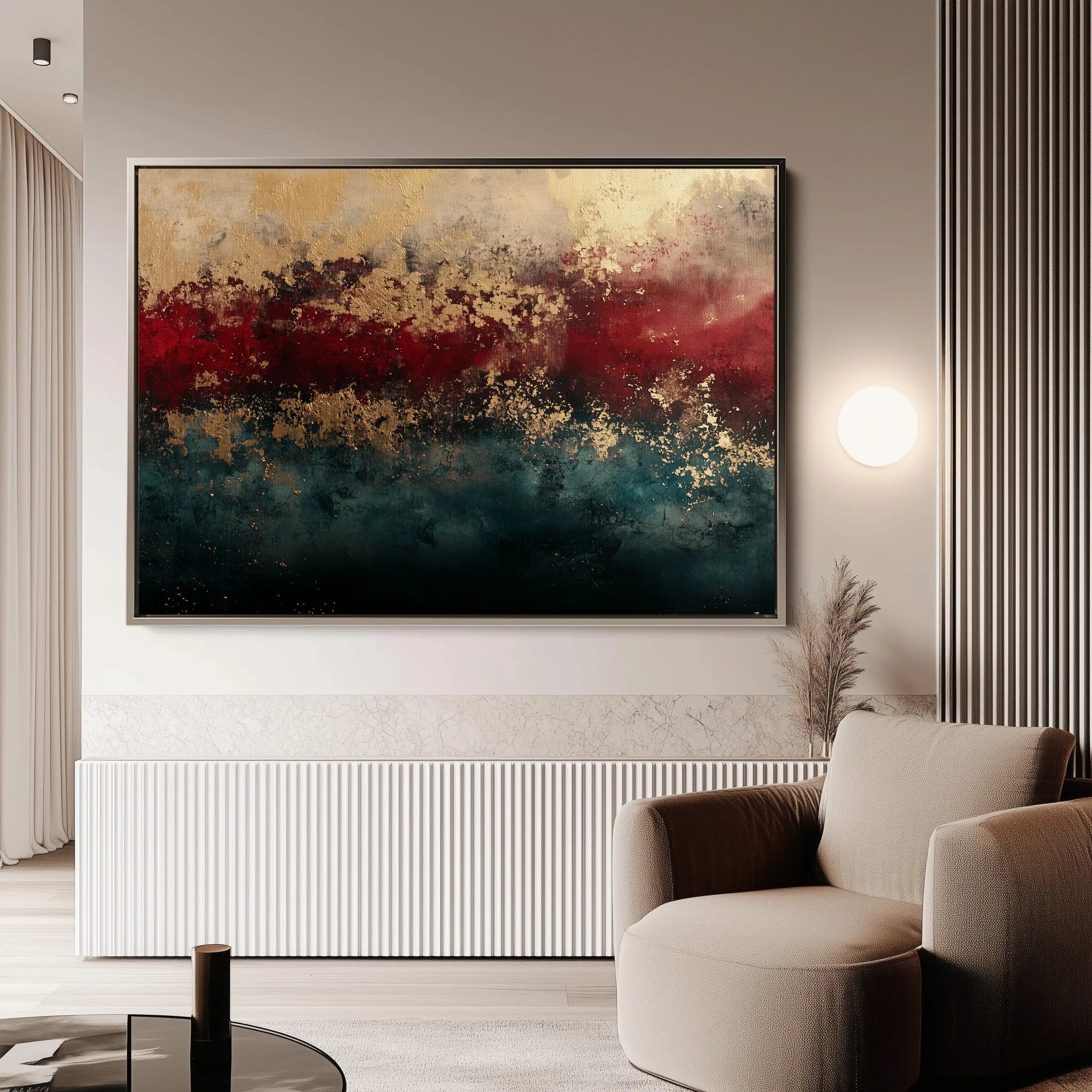 Abstract 322 Canvas Art 60 x 40 cm / Black