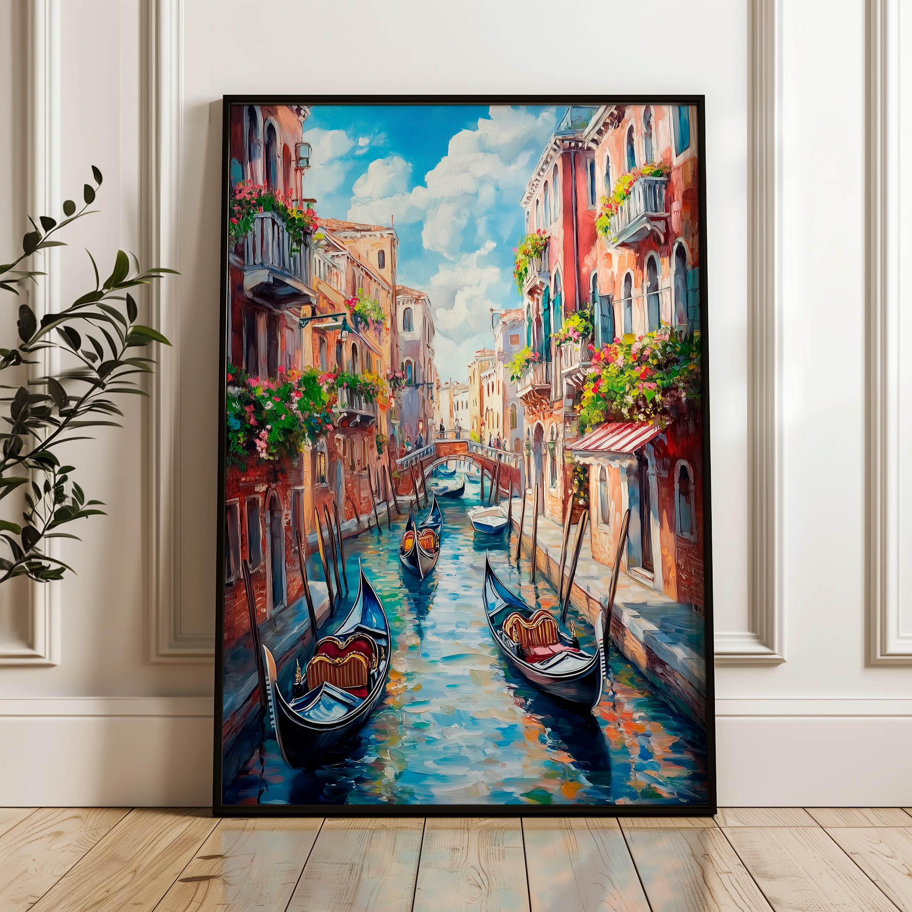 Landscape 322 Canvas Art 60 x 40 cm / Black
