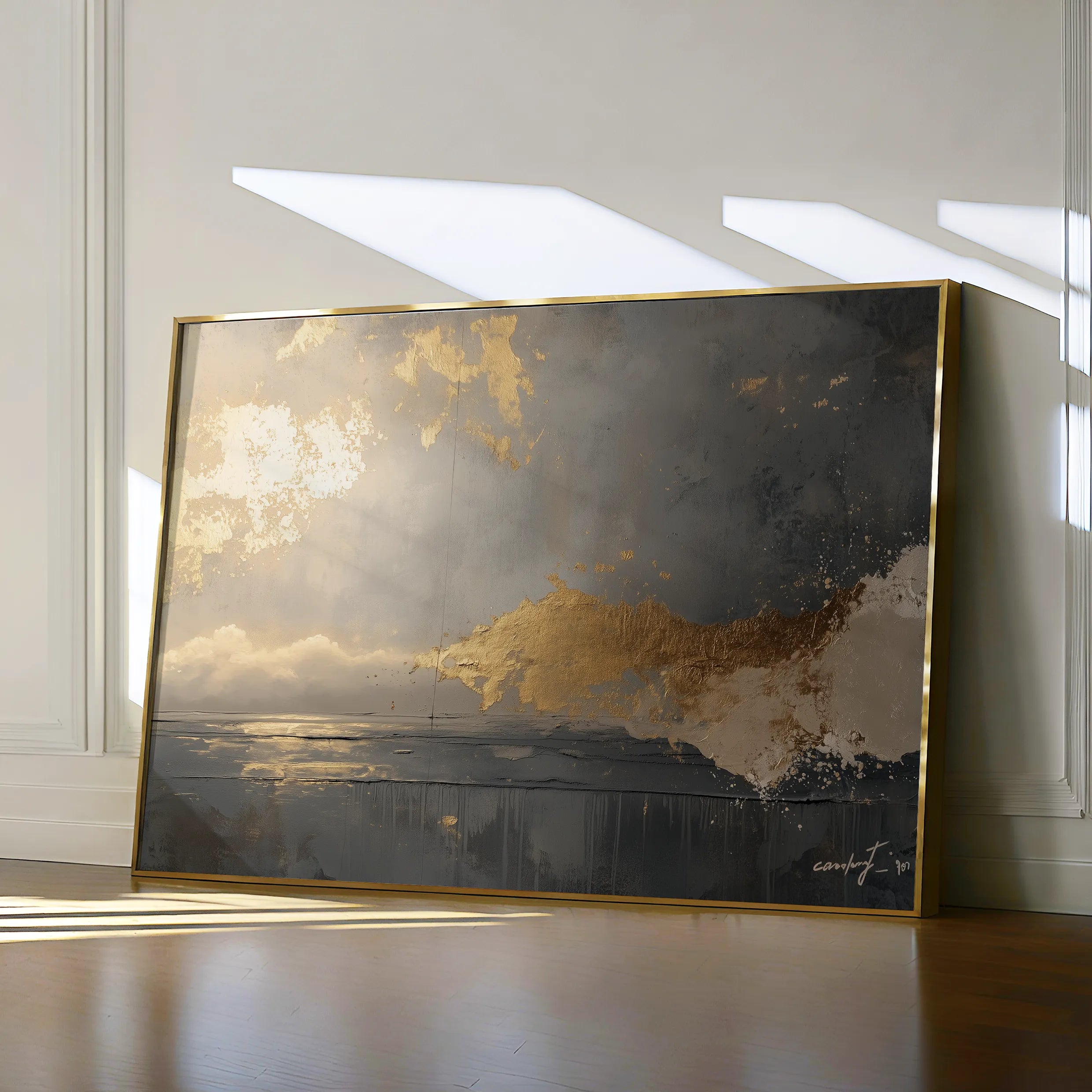 Abstract 323 Canvas Art 60 x 40 cm / Black