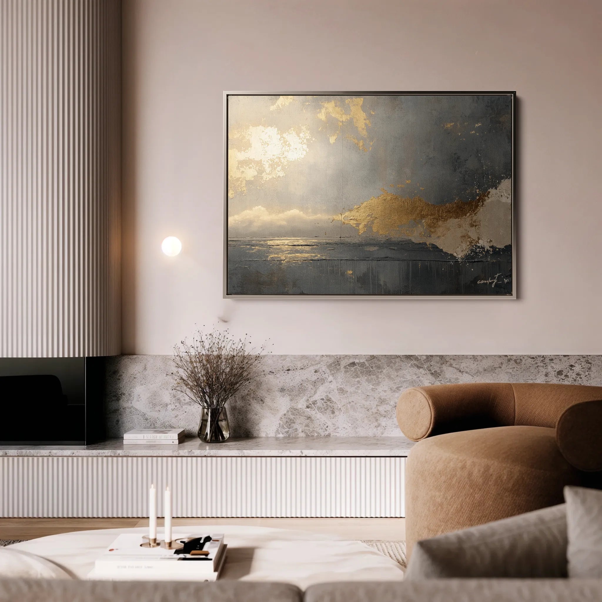 Abstract 323 Canvas Art 60 x 40 cm / Black