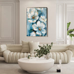 Floral 324 Canvas Art 60 x 40 cm / Black