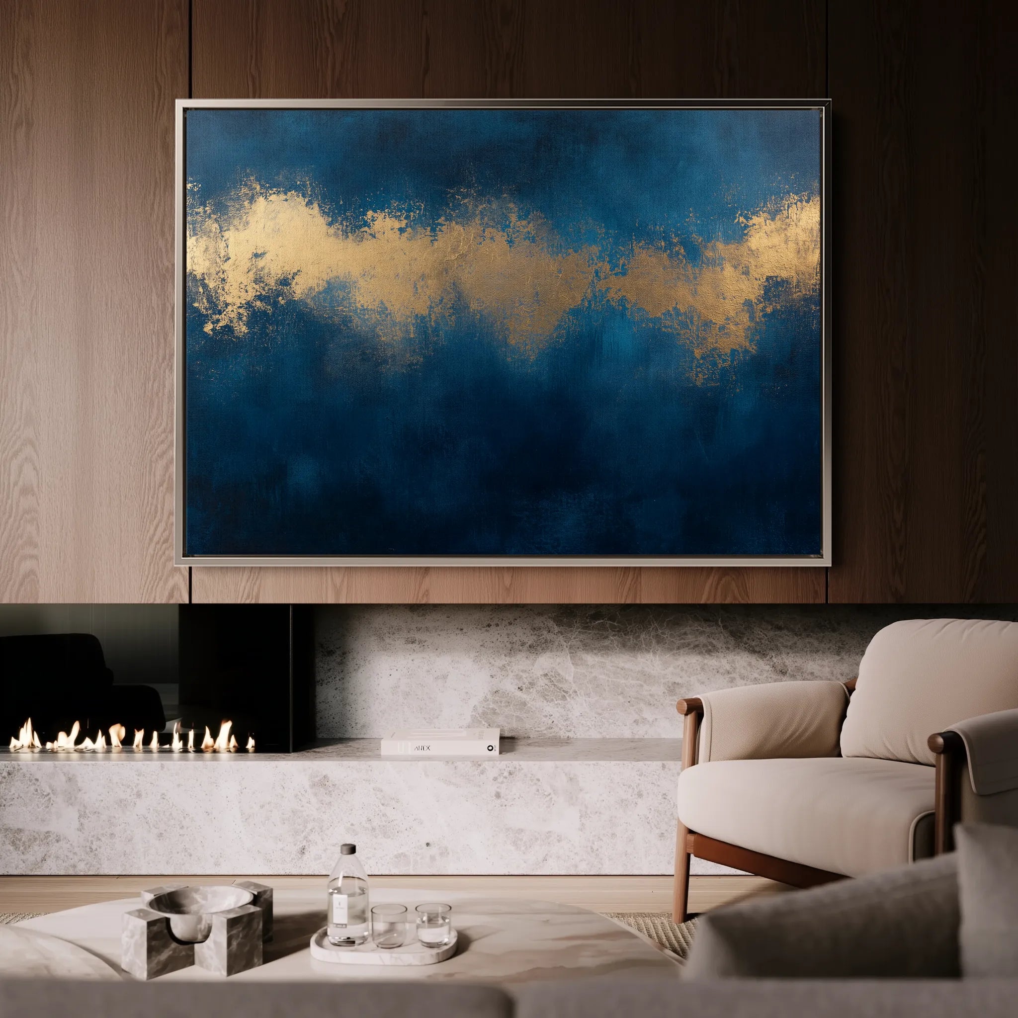 Abstract 325 Canvas Art 60 x 40 cm / Black