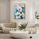 Floral 327 Canvas Art 60 x 40 cm / Black