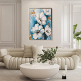 Floral 327 Canvas Art 60 x 40 cm / Black