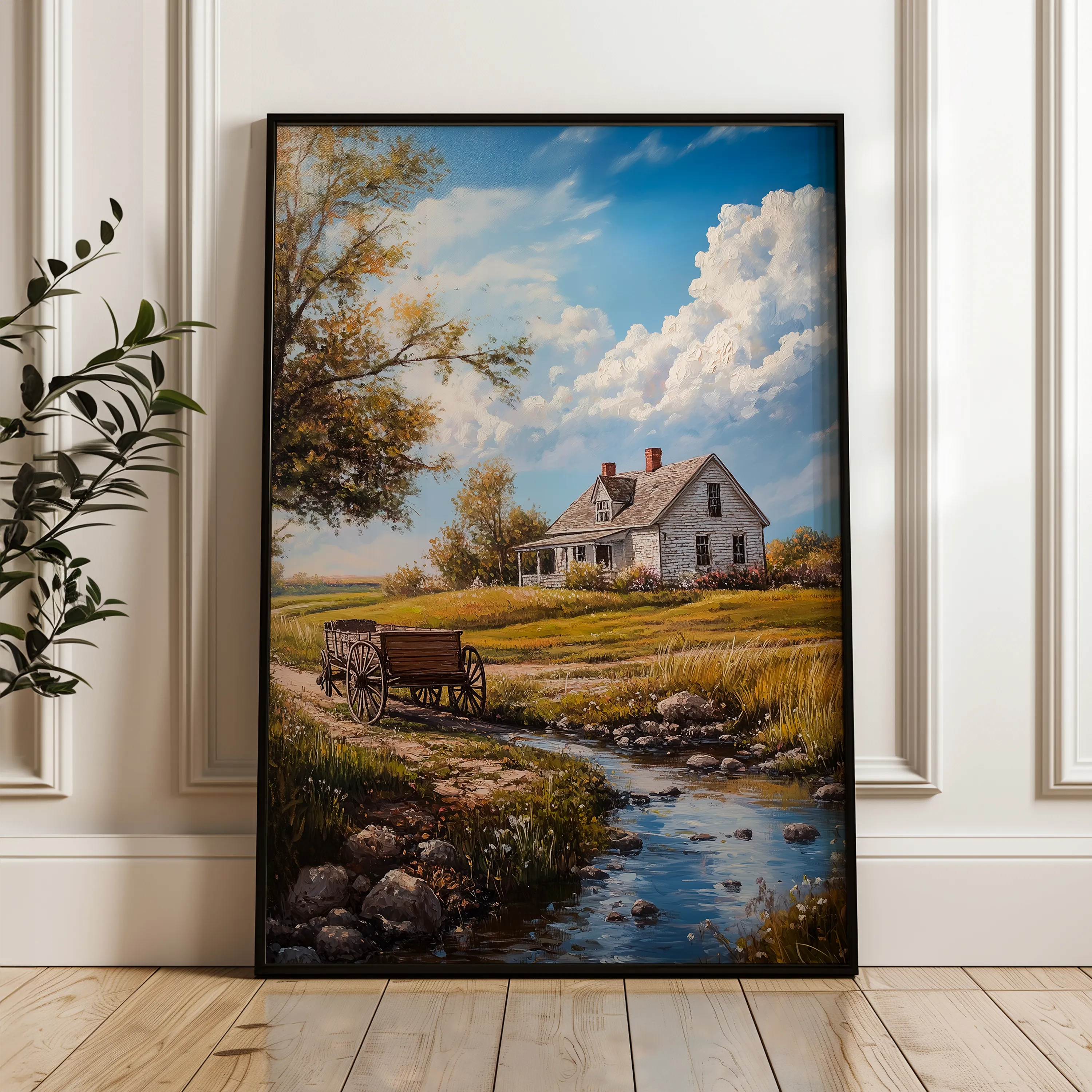 Landscape 327 Canvas Art 60 x 40 cm / Black