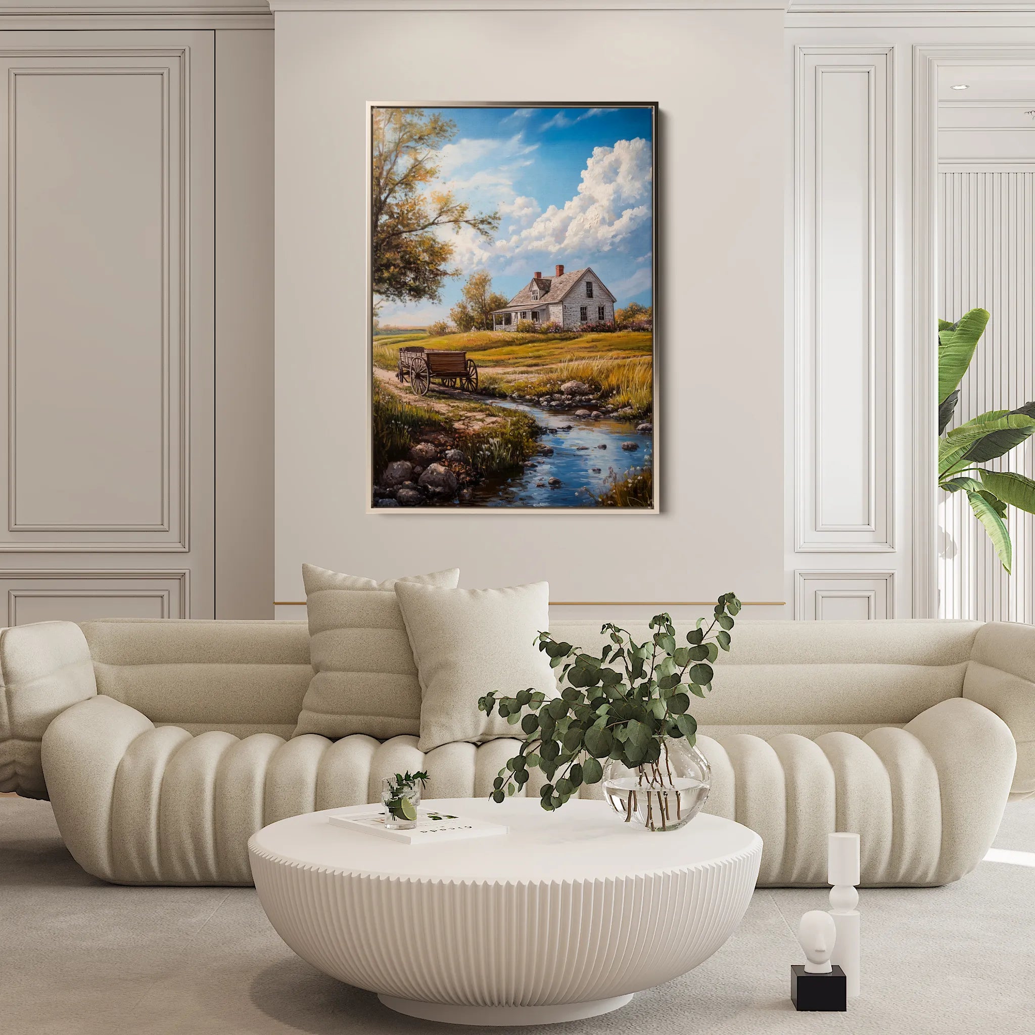 Landscape 327 Canvas Art 60 x 40 cm / Black