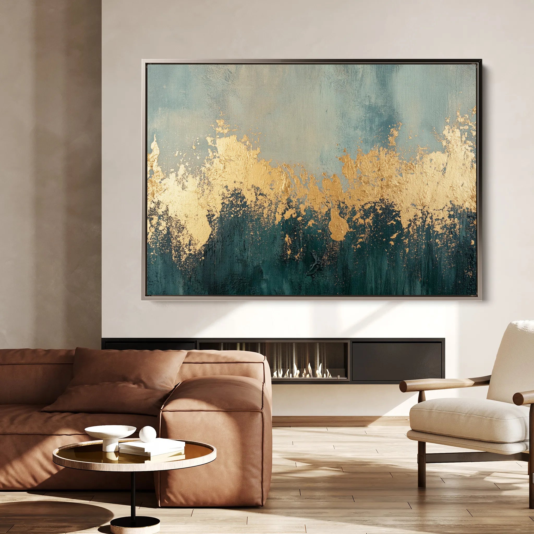Abstract 328 Canvas Art 60 x 40 cm / Black