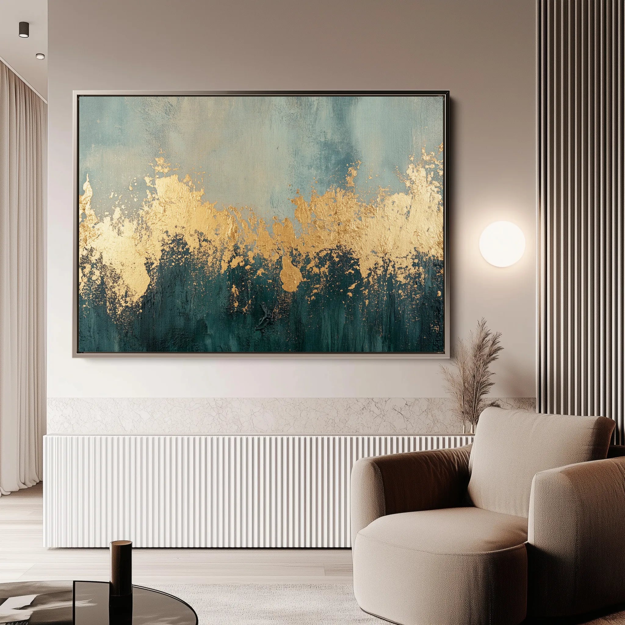 Abstract 328 Canvas Art 60 x 40 cm / Black