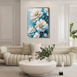 Floral 328 Canvas Art 60 x 40 cm / Black