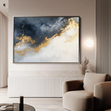 Abstract 329 Canvas Art 60 x 40 cm / Black