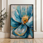 Floral 329 Canvas Art 60 x 40 cm / Black
