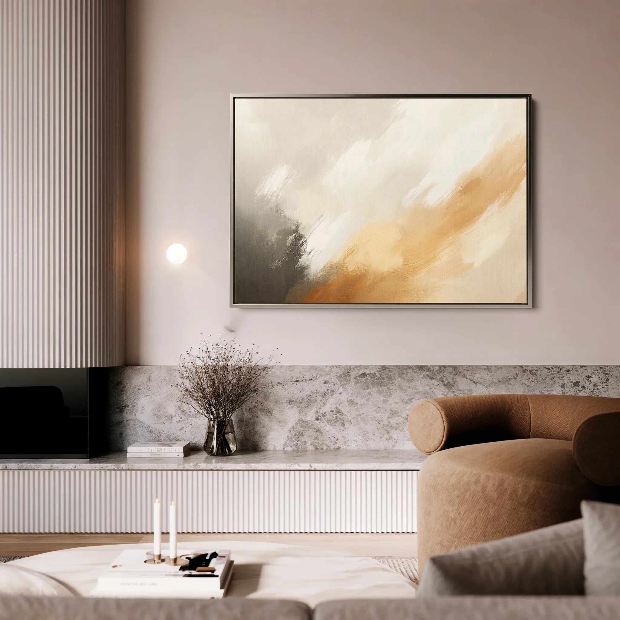 Abstract 330 Canvas Art 60 x 40 cm / Black