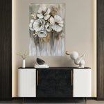Floral 331 Canvas Art 60 x 40 cm / Black