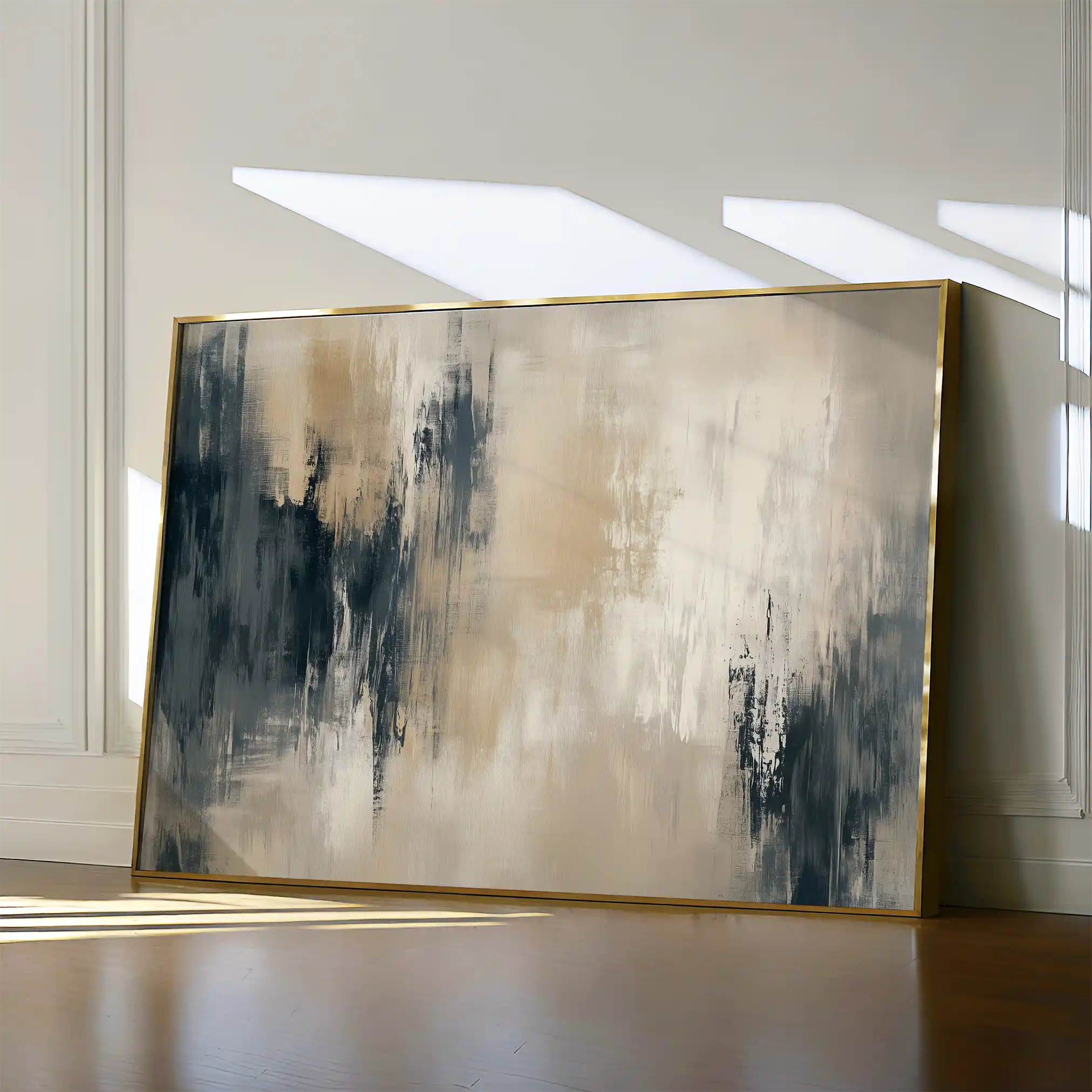 Abstract 332 Canvas Art 60 x 40 cm / Black