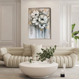Floral 332 Canvas Art 60 x 40 cm / Black