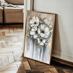 Floral 332 Canvas Art 60 x 40 cm / Black