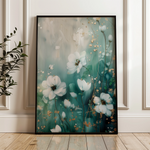 Floral 333 Canvas Art 60 x 40 cm / Black
