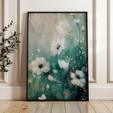 Floral 333 Canvas Art 60 x 40 cm / Black