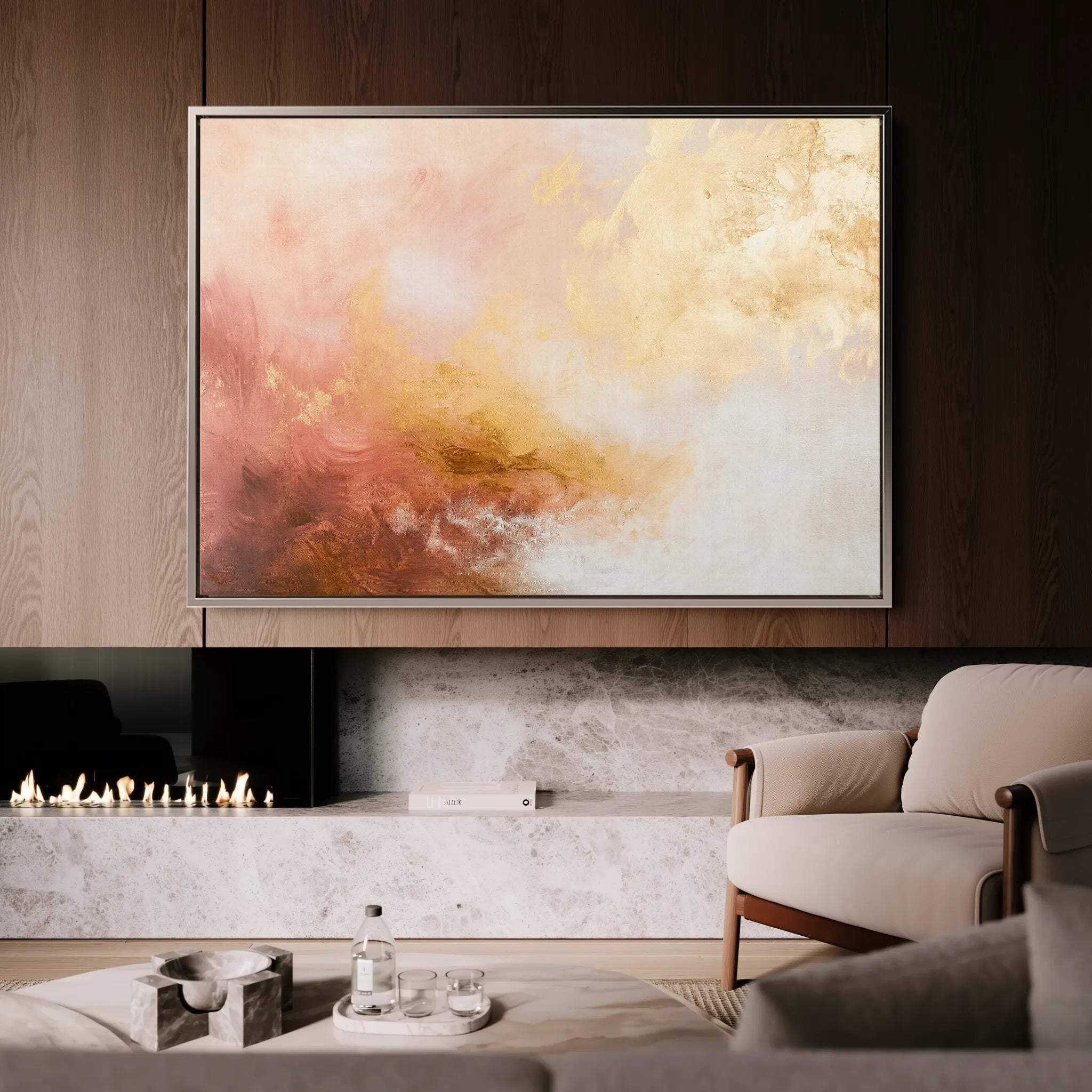 Abstract 334 Canvas Art 60 x 40 cm / Black