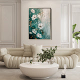 Floral 334 Canvas Art 60 x 40 cm / Black
