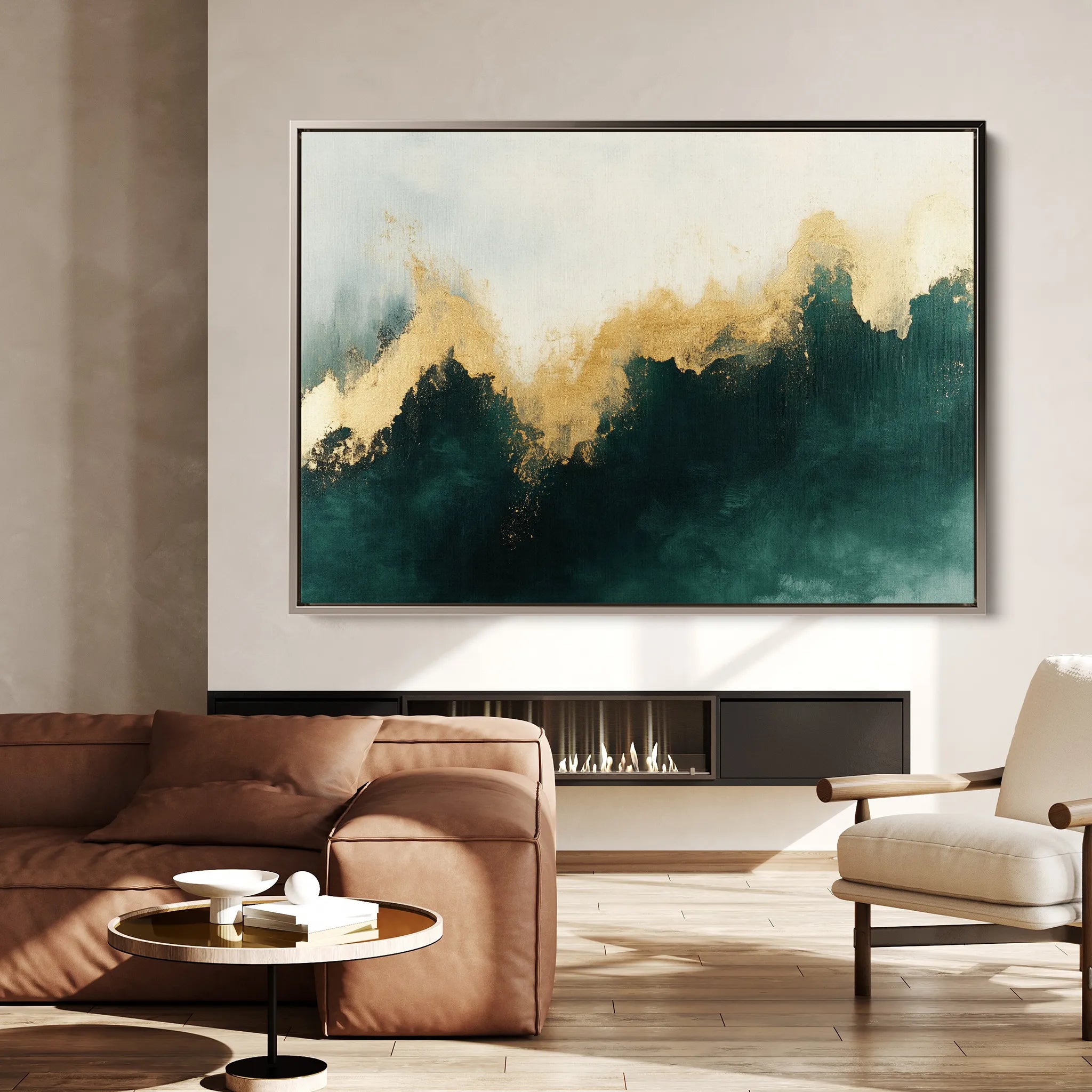 Abstract 335 Canvas Art 60 x 40 cm / Black