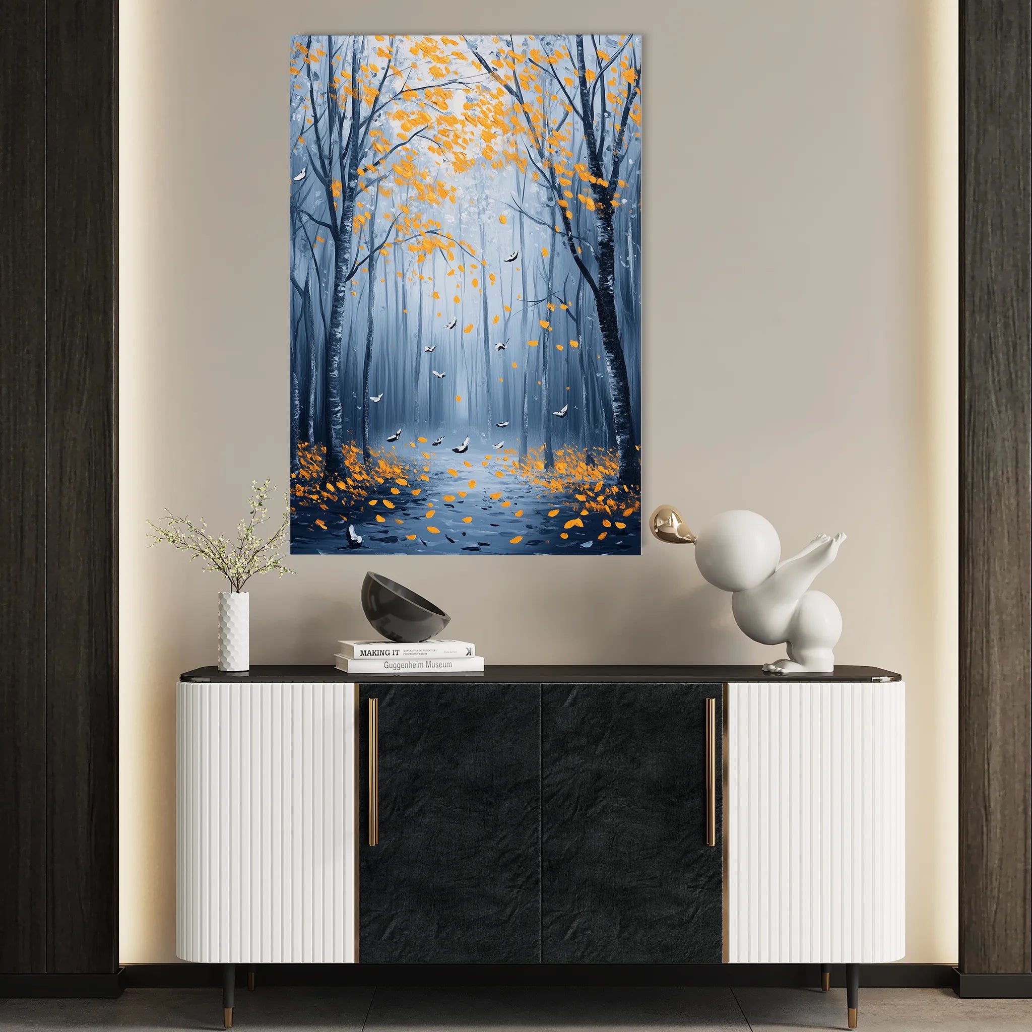 Landscape 335 Canvas Art 60 x 40 cm / Black