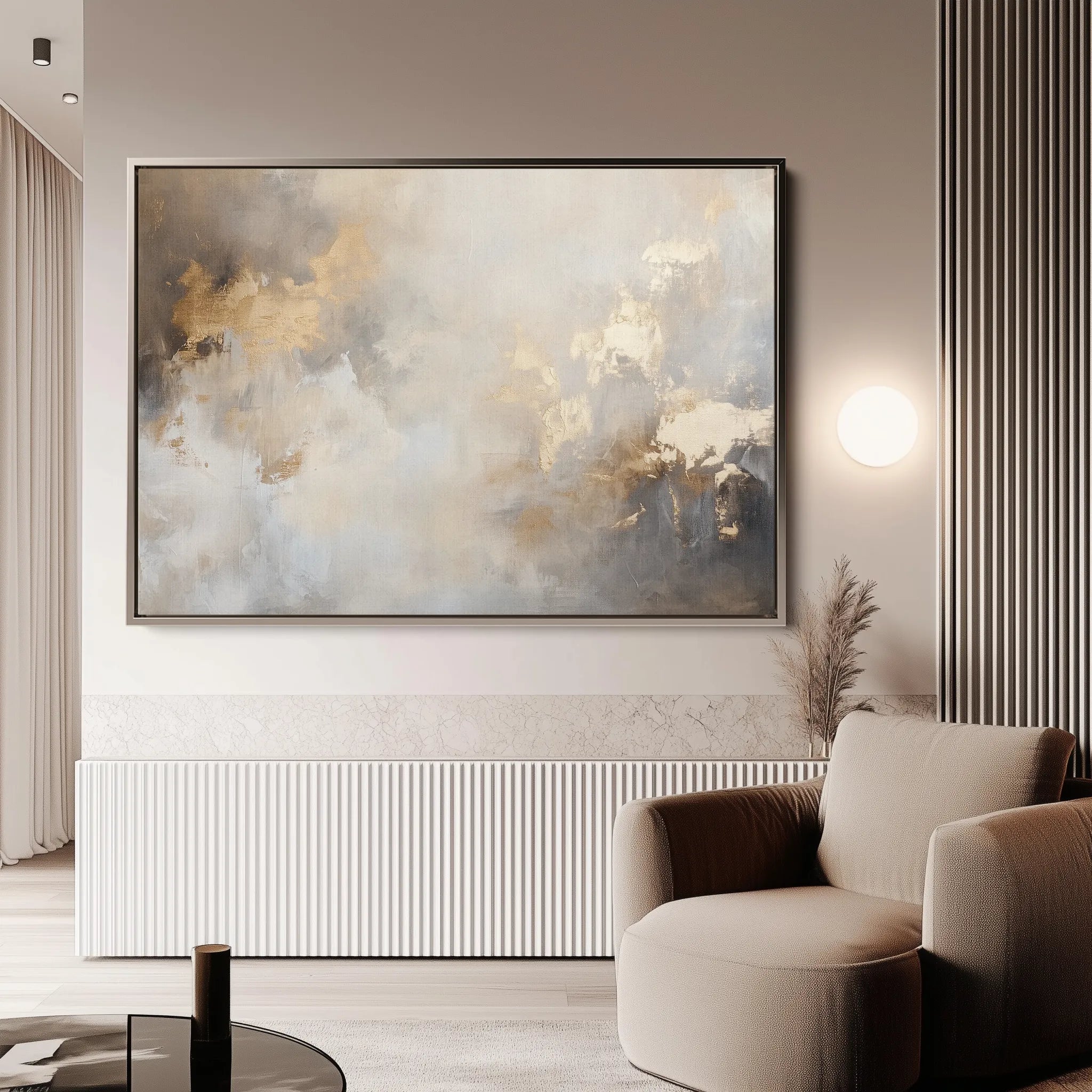 Abstract 336 Canvas Art 60 x 40 cm / Black