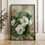Floral 336 Canvas Art 60 x 40 cm / Black