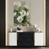 Floral 336 Canvas Art 60 x 40 cm / Black