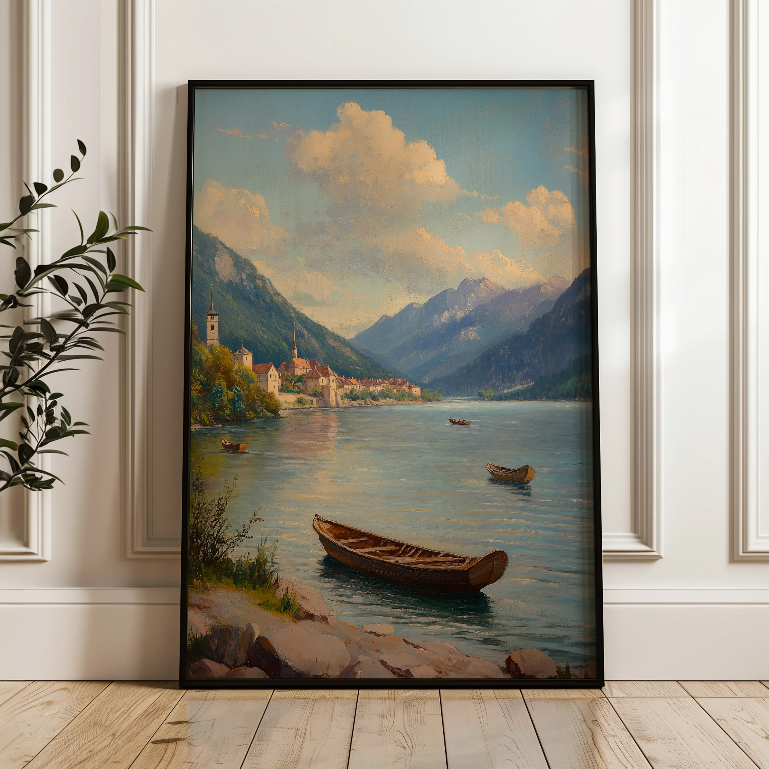 Landscape 336 Canvas Art 60 x 40 cm / Black