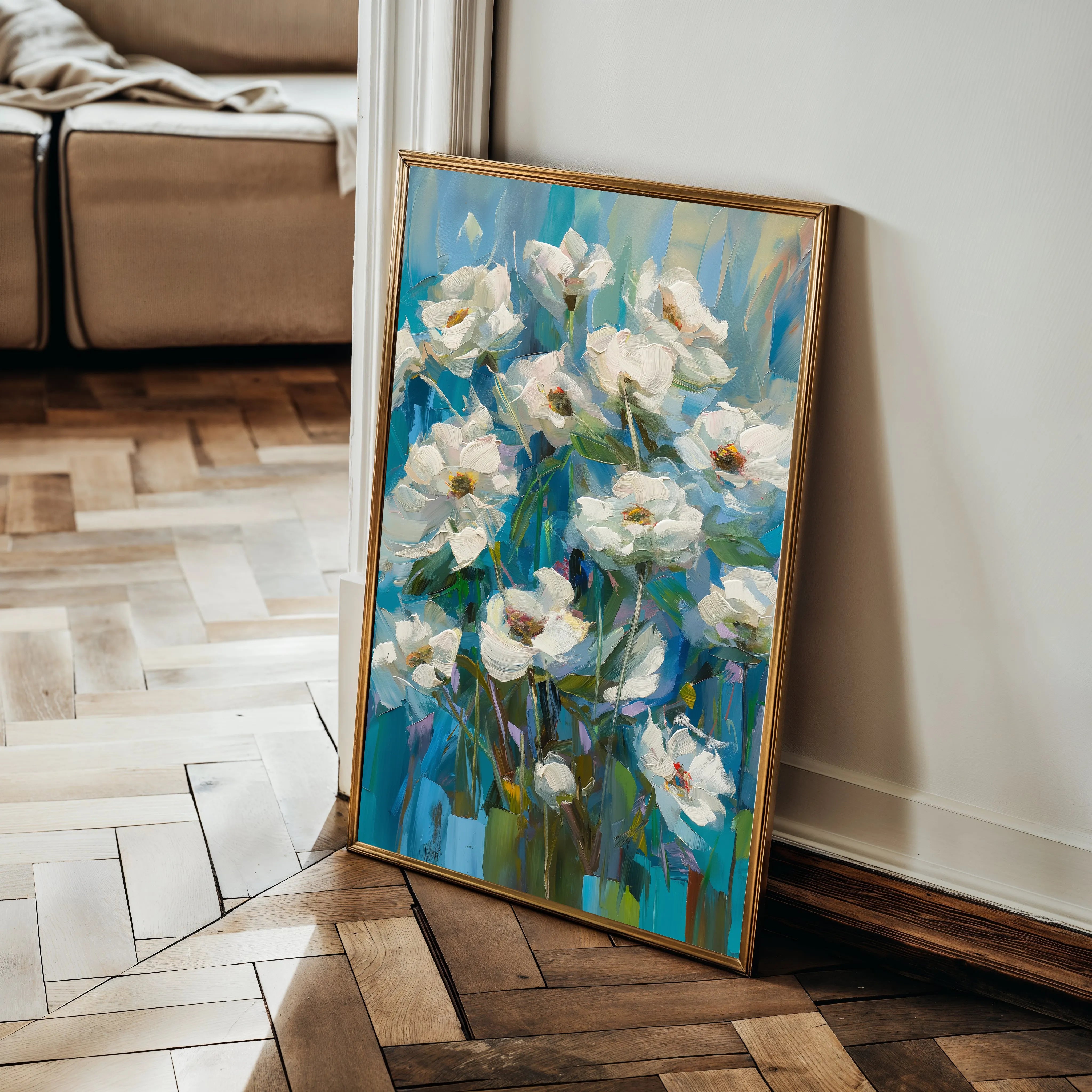 Floral 337 Canvas Art 60 x 40 cm / Black