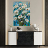 Floral 337 Canvas Art 60 x 40 cm / Black