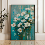 Floral 338 Canvas Art 60 x 40 cm / Black