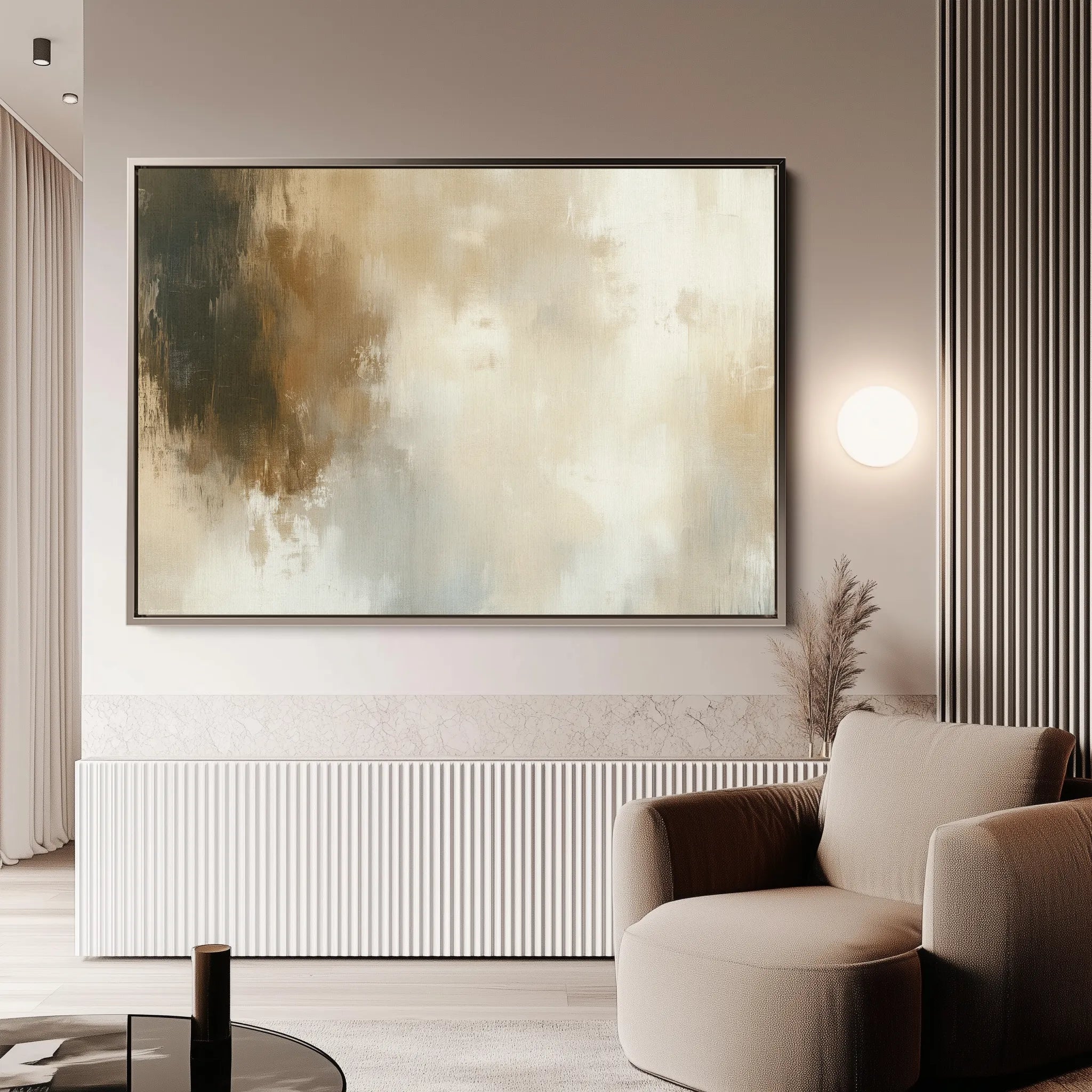 Abstract 339 Canvas Art 60 x 40 cm / Black