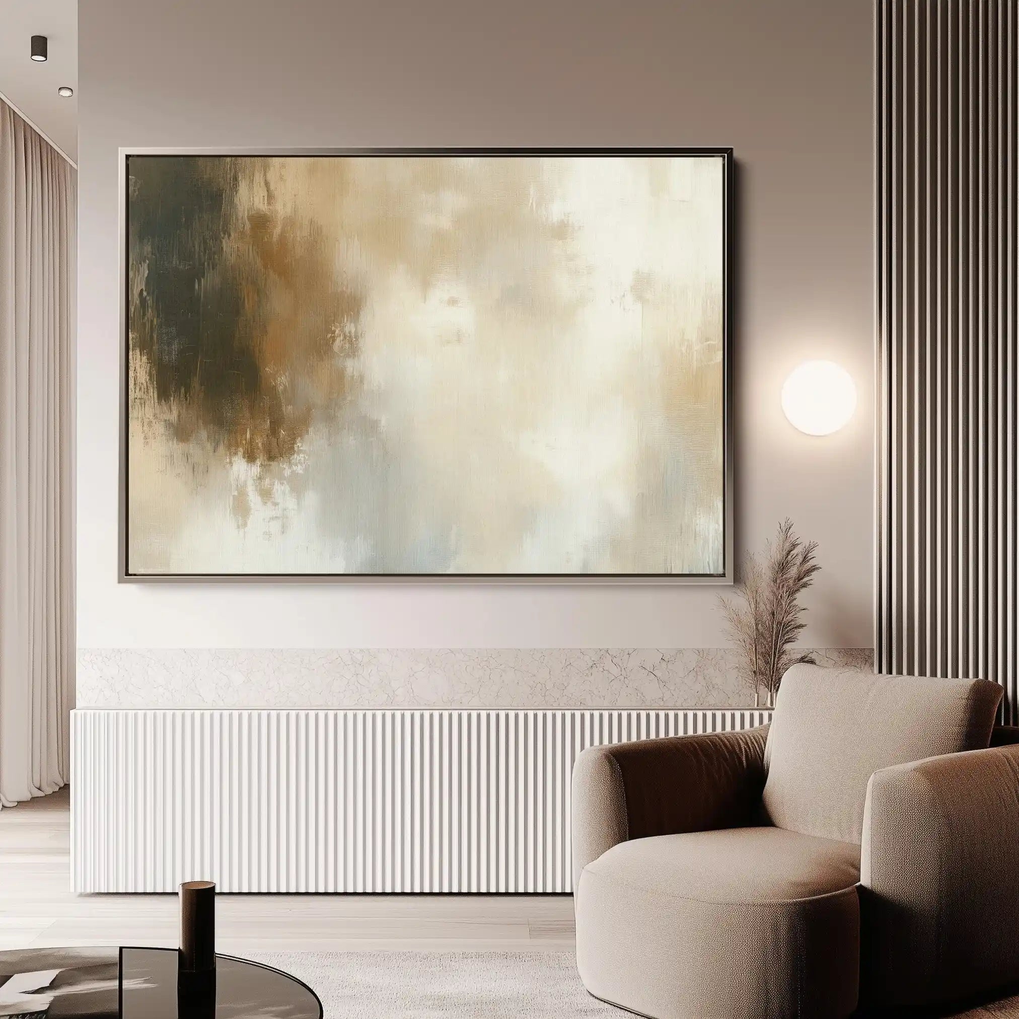 Abstract 339 Canvas Art 60 x 40 cm / Black
