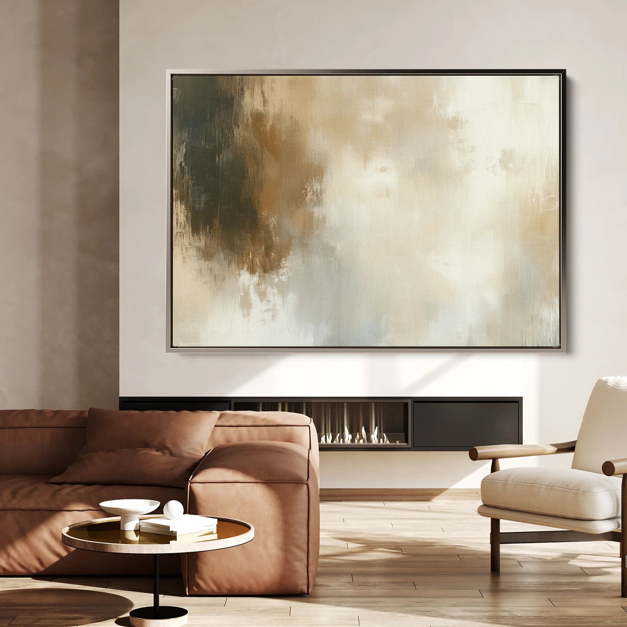 Abstract 339 Canvas Art 60 x 40 cm / Black