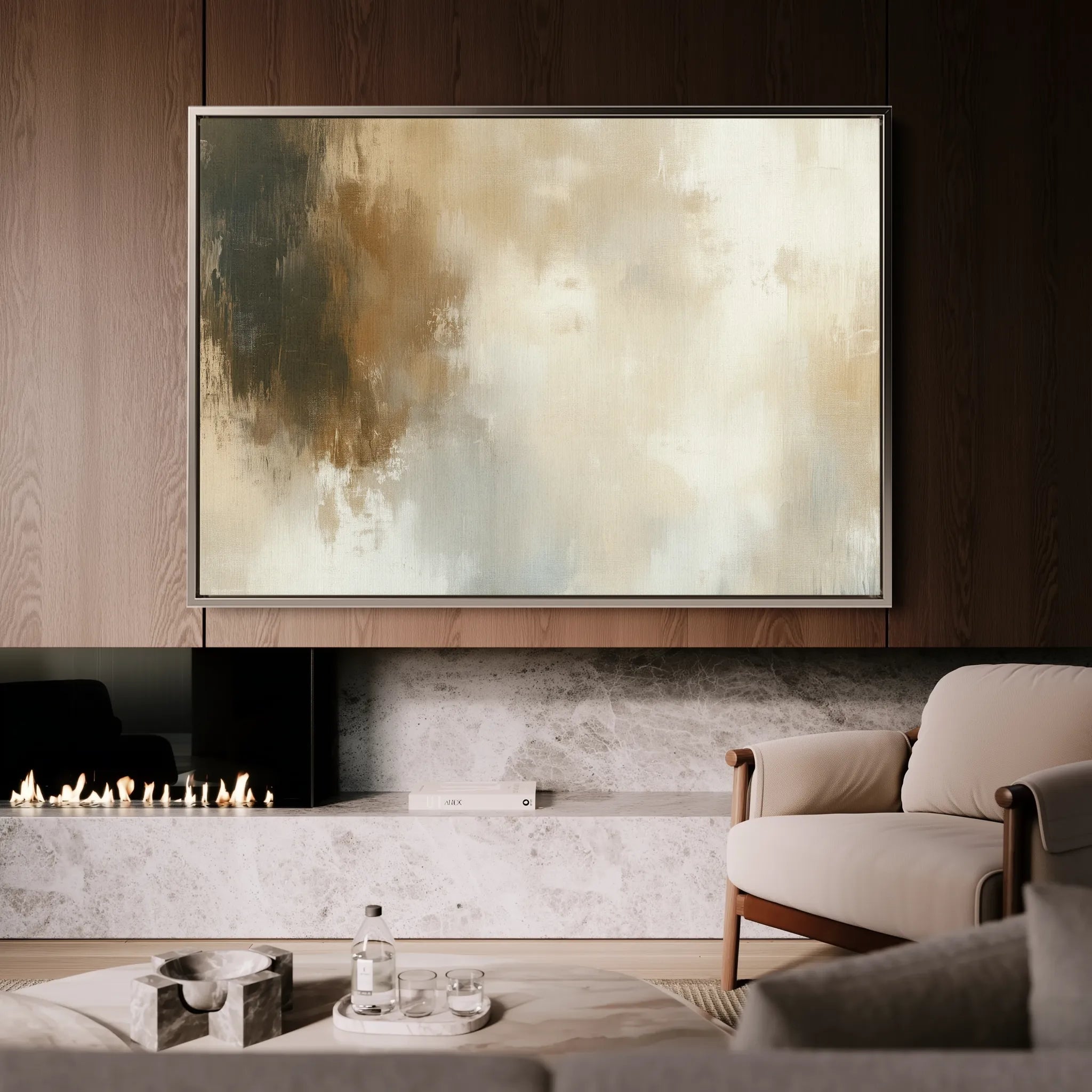 Abstract 339 Canvas Art 60 x 40 cm / Black