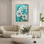 Floral 339 Canvas Art 60 x 40 cm / Black