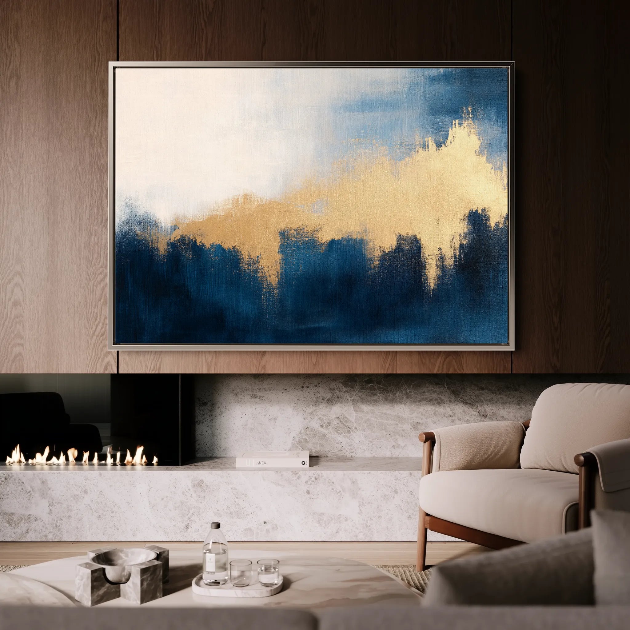 Abstract 340 Canvas Art 60 x 40 cm / Black
