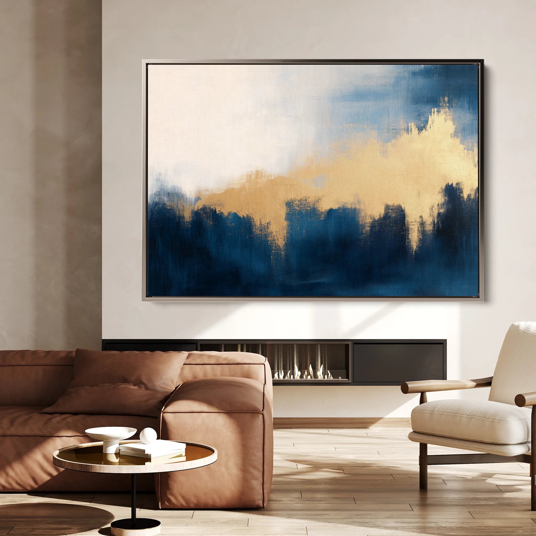 Abstract 340 Canvas Art 60 x 40 cm / Black