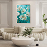 Floral 340 Canvas Art 60 x 40 cm / Black