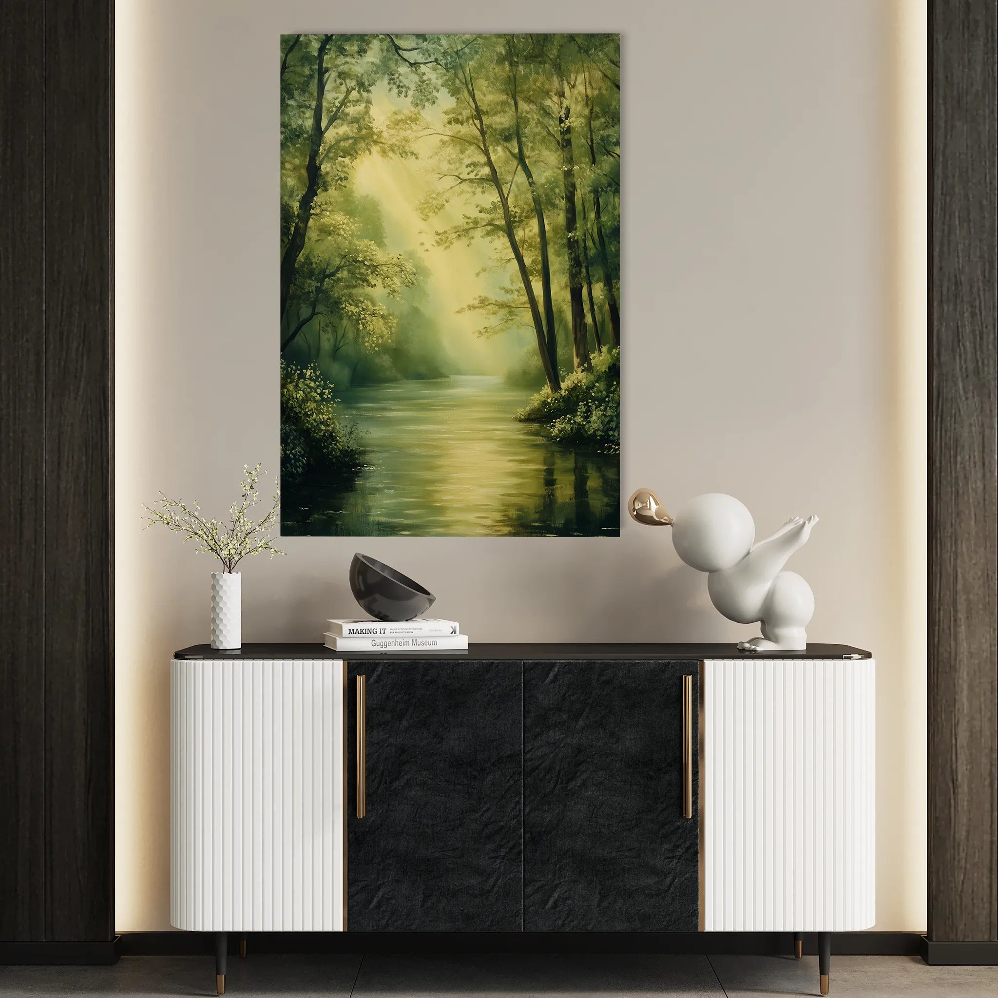 Landscape 340 Canvas Art 60 x 40 cm / Black