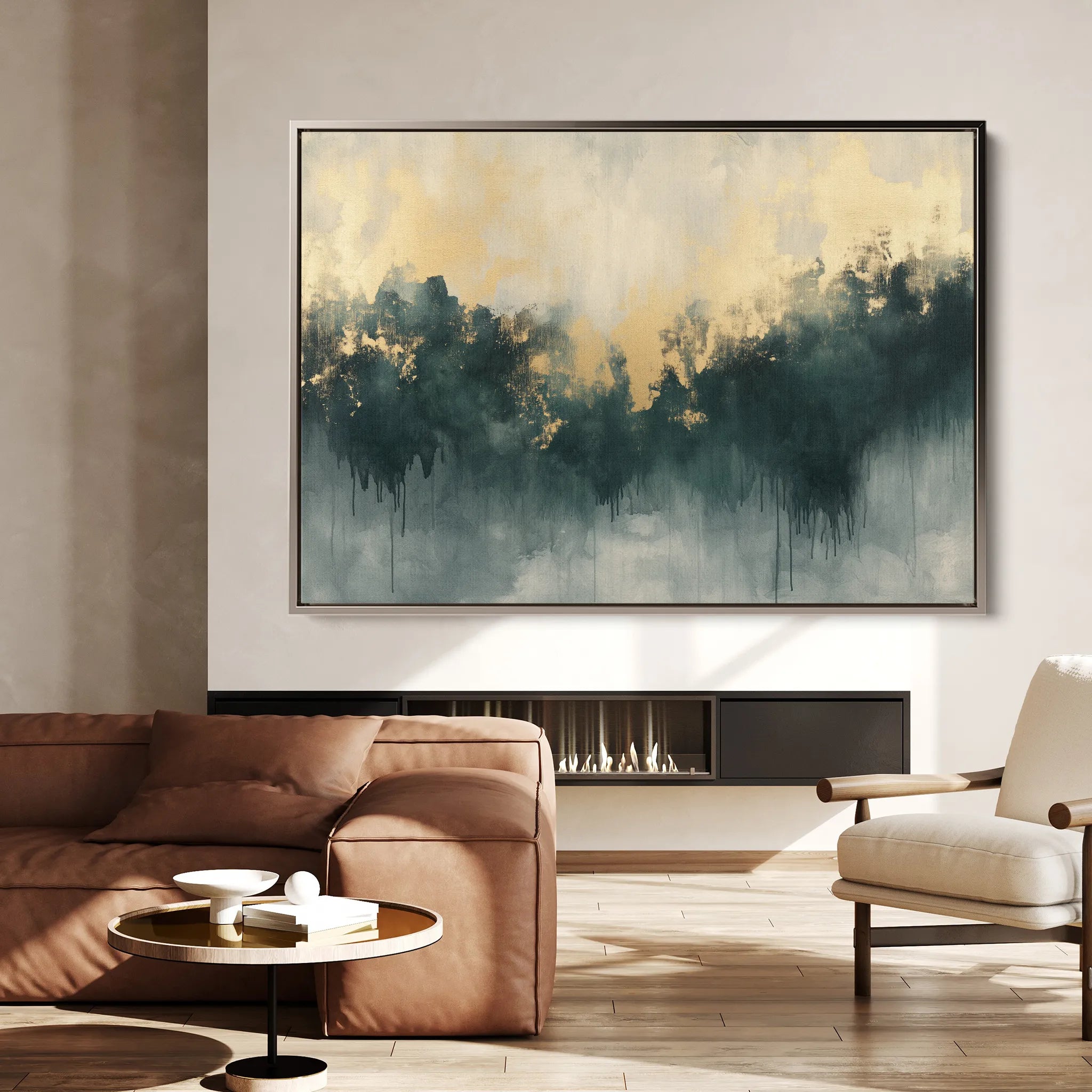 Abstract 341 Canvas Art 60 x 40 cm / Black