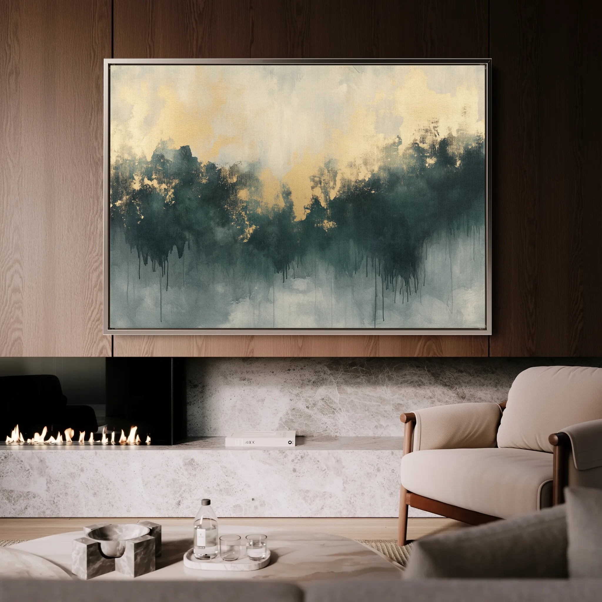Abstract 341 Canvas Art 60 x 40 cm / Black