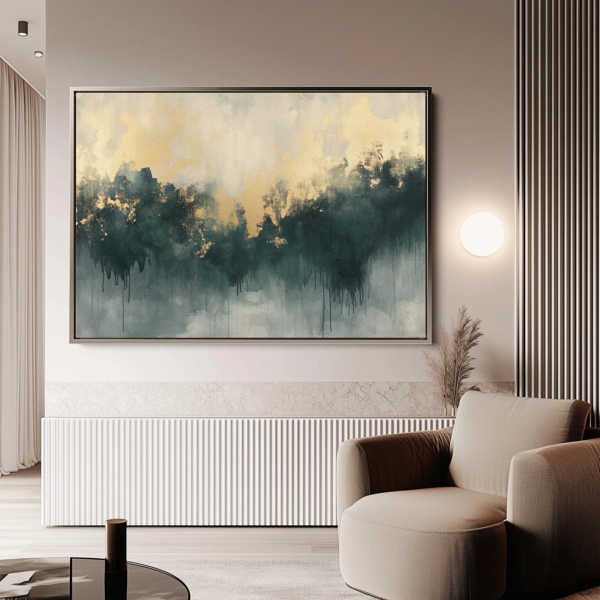 Abstract 341 Canvas Art 60 x 40 cm / Black