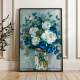 Floral 342 Canvas Art 60 x 40 cm / Black