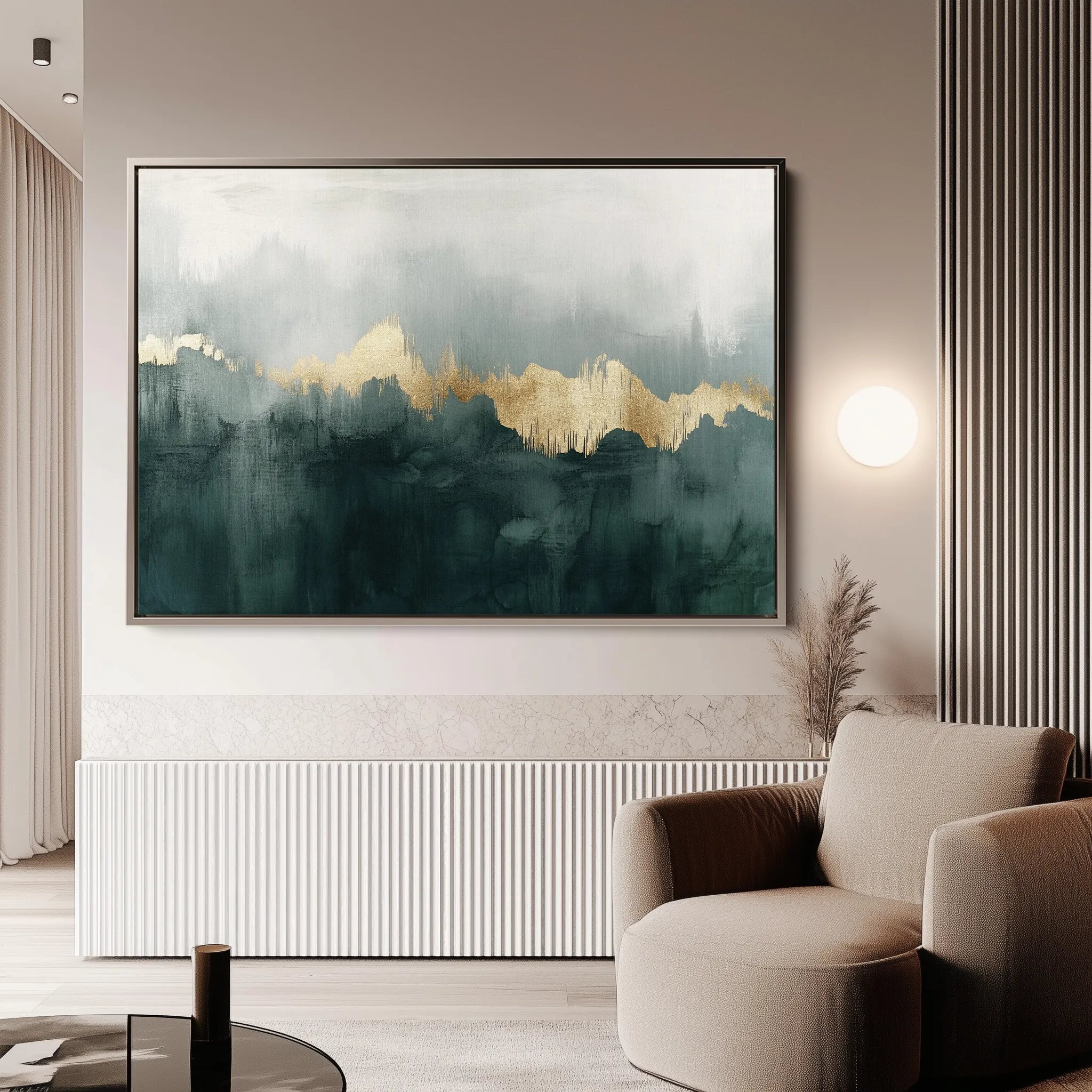 Abstract 343 Canvas Art 60 x 40 cm / Black