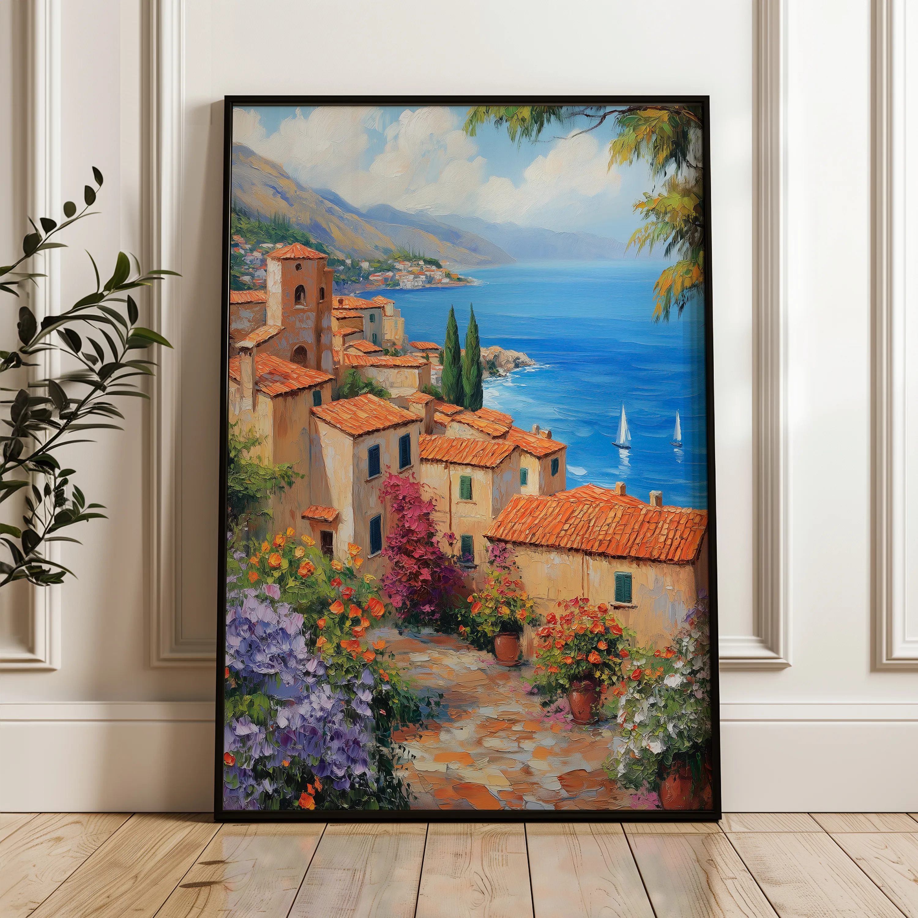 Landscape 343 Canvas Art 60 x 40 cm / Black